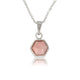 Zilveren Ketting met Rhodonite Zeshoek Hanger - My Bendel