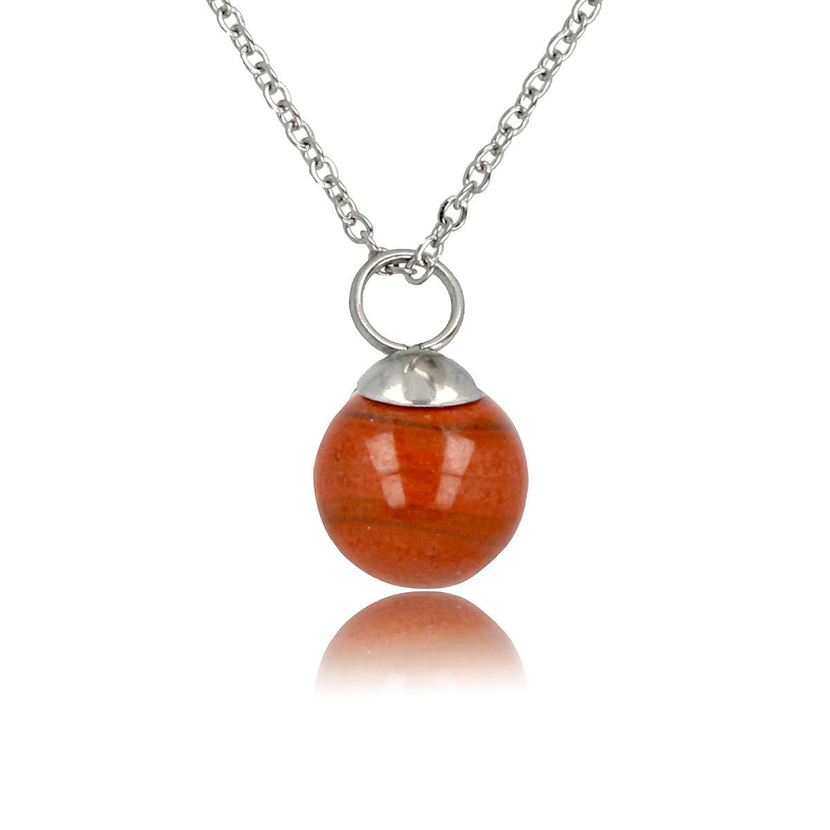 Zilveren Ketting met Ronde Aventurine Edelsteen - My Bendel