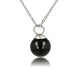Zilveren ketting met ronde Onyx edelsteen - My Bendel