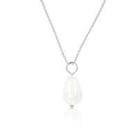 Zilveren Ketting met White Aventurine Peervormige Hanger