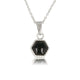 Zilveren Ketting met Zeshoekige Onyx Edelsteen Hanger - My Bendel