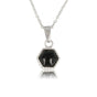 Zilveren Ketting met Zeshoekige Onyx Edelsteen Hanger - My Bendel