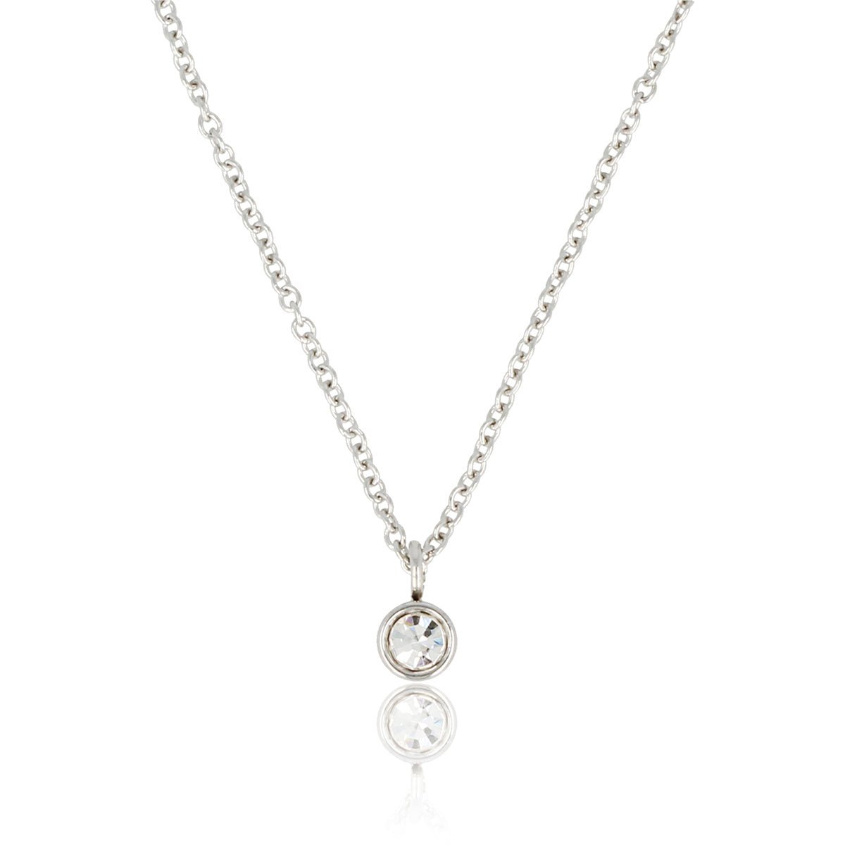 Zilveren Ketting met Zirkonia Kristal - Verkleurt Niet - My Bendel