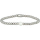 Zilveren kralenarmband met witte parel - 165mm - My Bendel