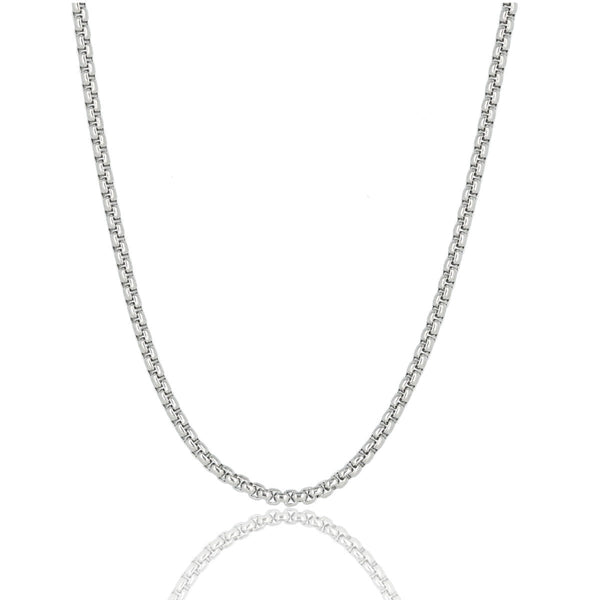 Zilveren Luxe Box ketting 470mm stainless steel - My Bendel