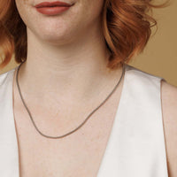 Zilveren Luxe Box ketting 470mm stainless steel - My Bendel