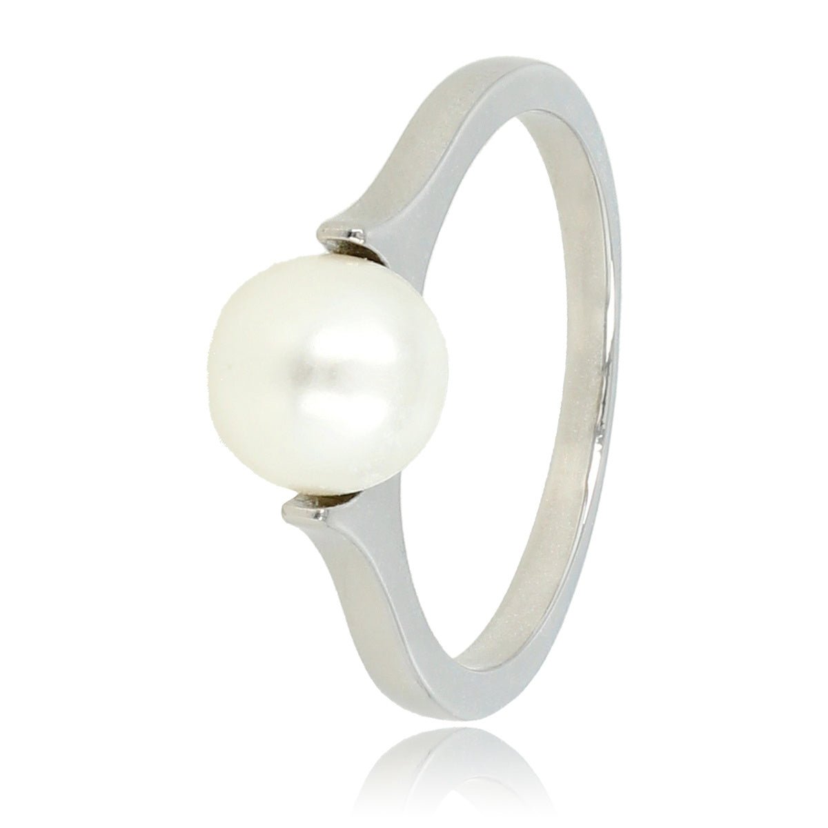 Zilveren ring - Grote witte parel - Tijdloze schoonheid - My Bendel