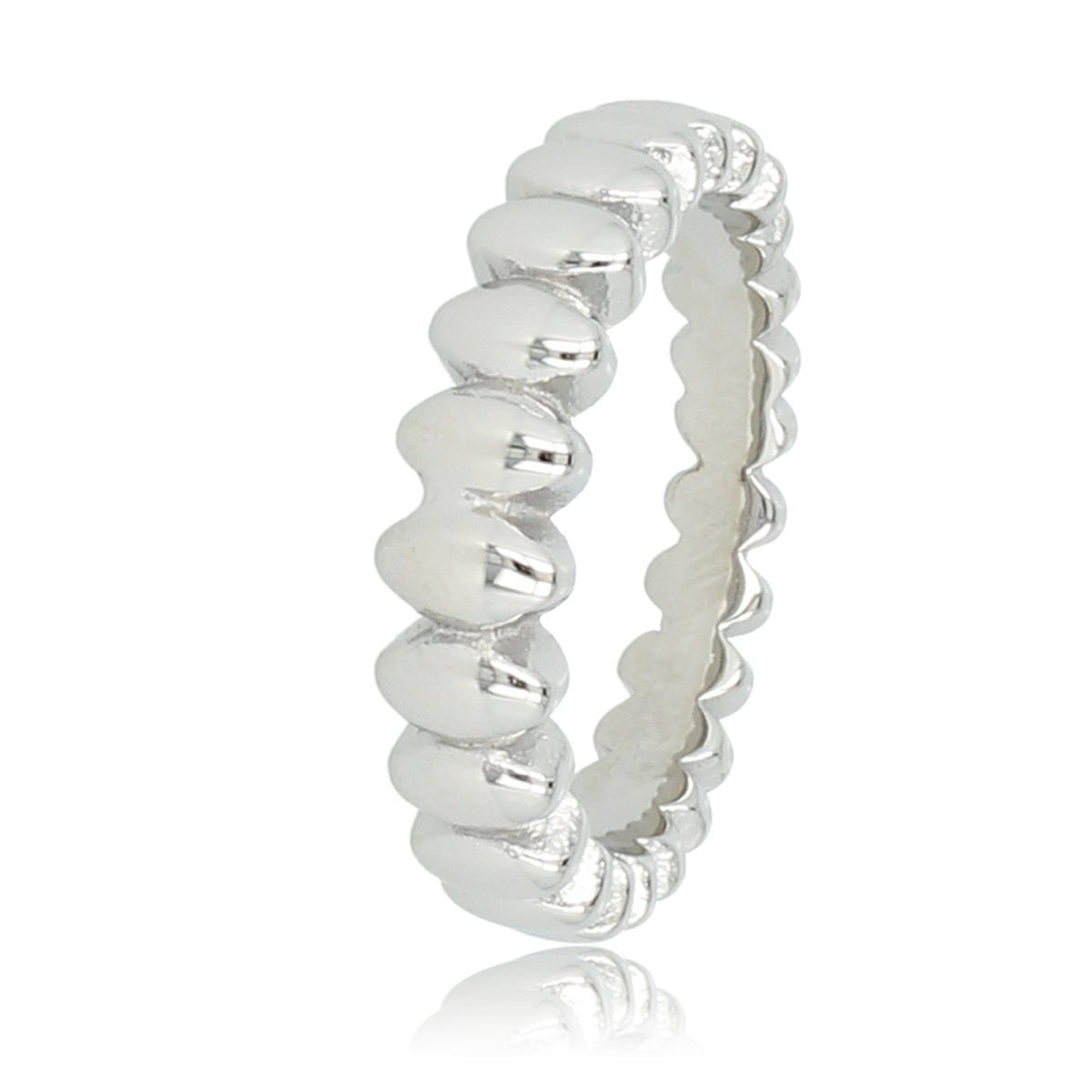 Zilveren ring met ovaaltjes - subtiele elegante details - My Bendel