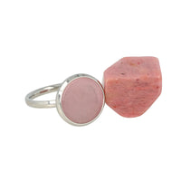 Silver ring with Rhodonite - including loose gemstone