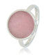 Zilveren ring met ronde Rhodonite - moderne stijlvolle look - My Bendel