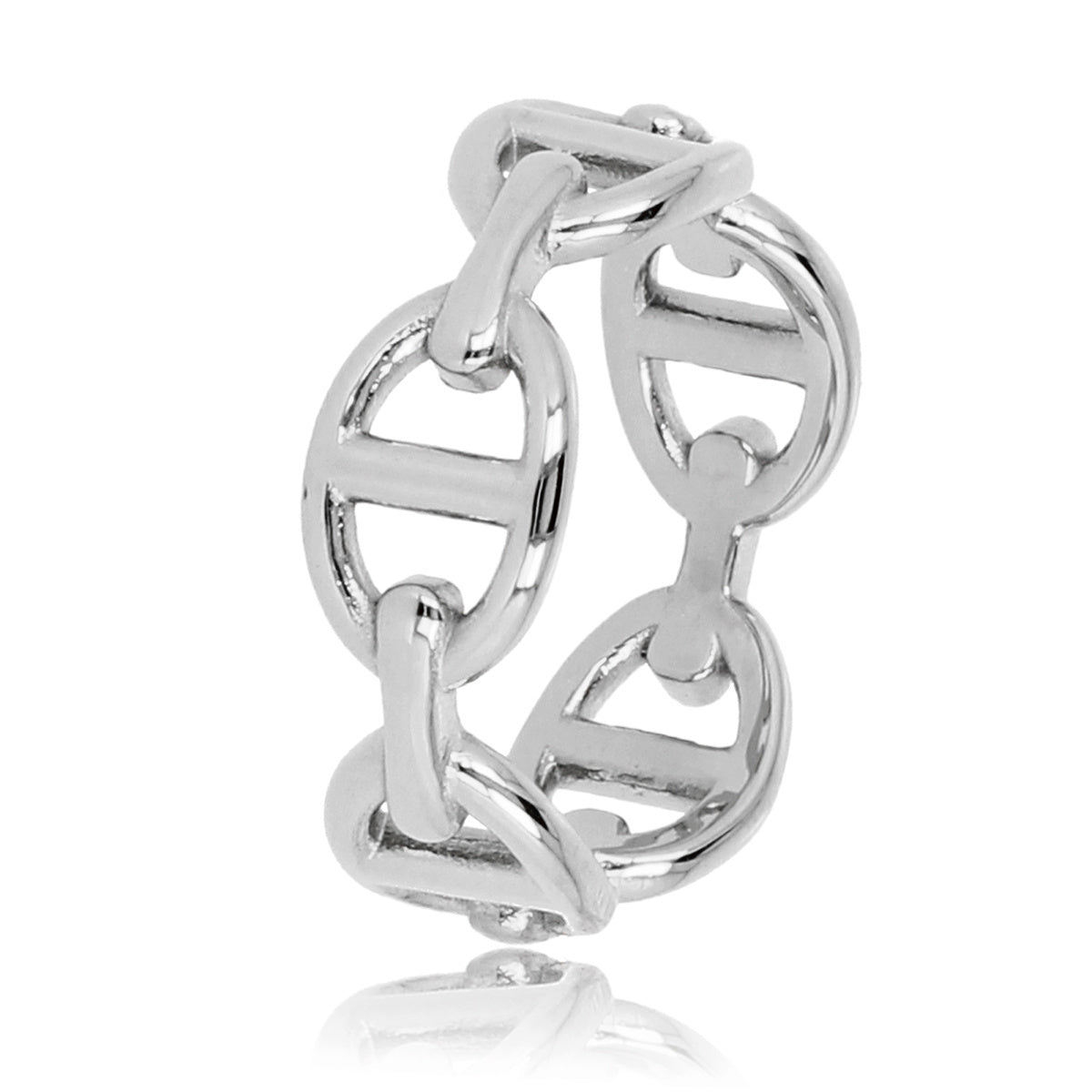 Zilveren ring met schakels - stijlvol en modern sieraad - My Bendel