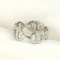 Zilveren ring met schakels - stijlvol en modern sieraad - My Bendel