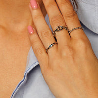 Zilveren ring met schakels - stijlvol en modern sieraad - My Bendel