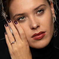 Zilveren ring met zirkonia - Minimalistisch Stainless steel design - My Bendel