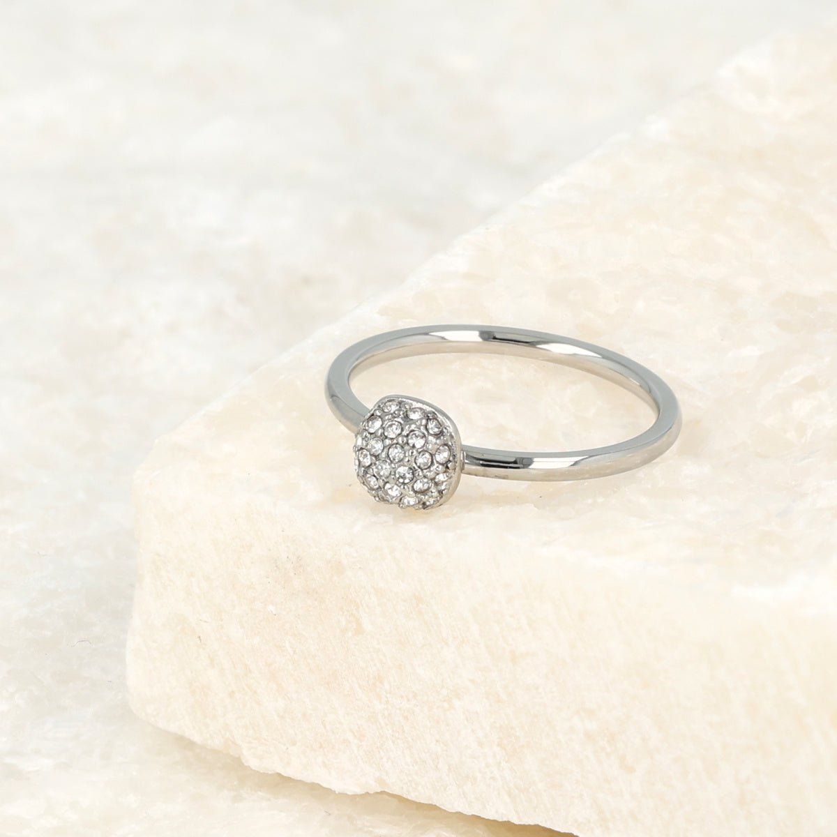Zilveren ring met zirkonia - Minimalistisch Stainless steel design - My Bendel