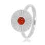 Zilveren ring met zonnetje - Carnelian edelsteen - Stijlvol - My Bendel