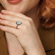Zilveren ring - Ronde Amazonite - Unieke aderen - My Bendel