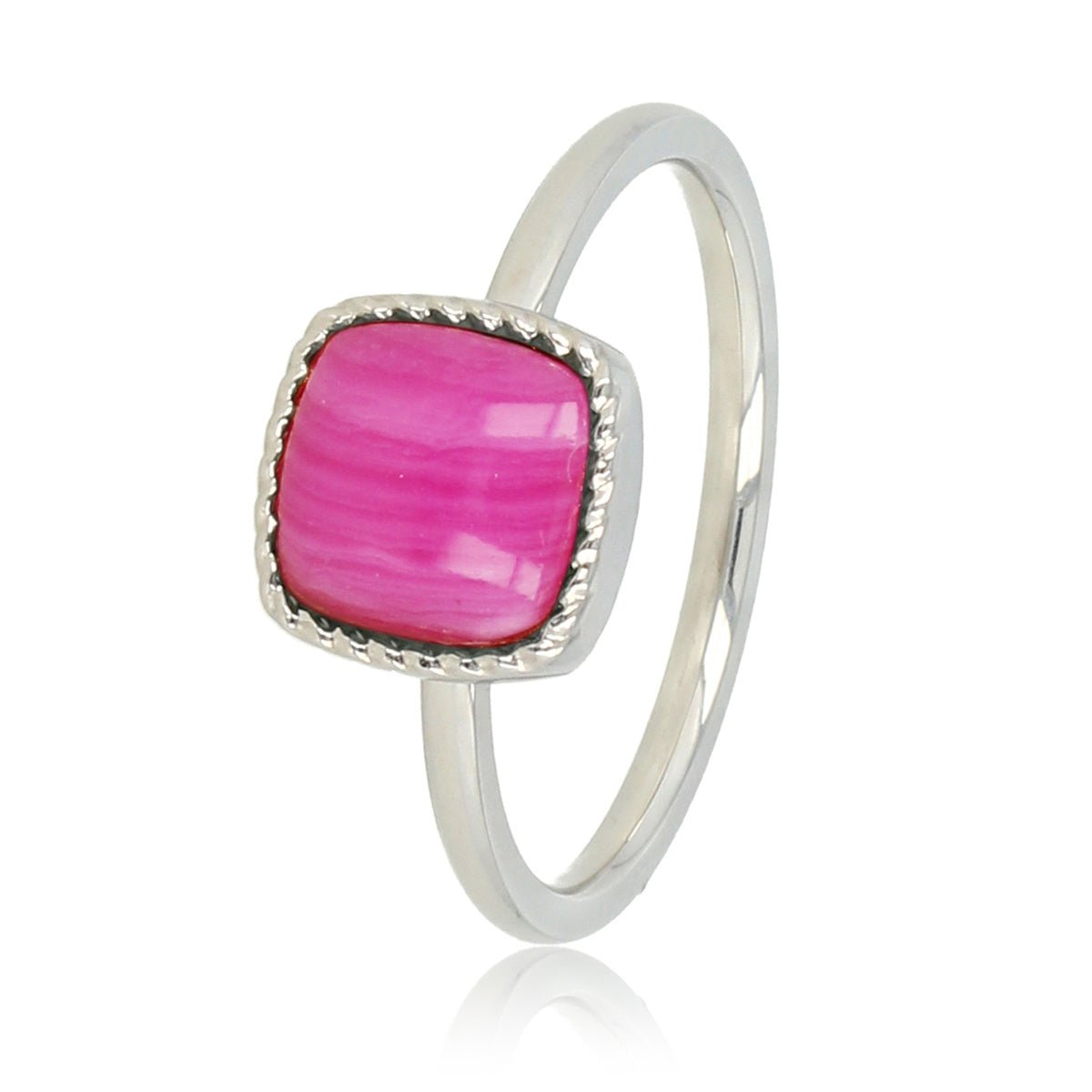 Zilveren ring - Rose Stripe Agate - Zelfverzekerdheid & rust - My Bendel