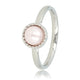 Zilveren ring - roze parel - getwist randje - vintage - My Bendel