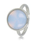 Zilveren ring - White Quartz edelsteen - hypoallergeen - My Bendel