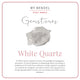 Zilveren Ovaal & Peervormige White Quartz Oorbellen