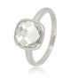 Zilveren ring - Witte facet kristal glassteen - My Bendel