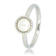 Zilveren ring - Witte parel - Vintage rand - My Bendel
