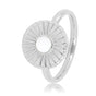 Zilveren ring - zonnetje design - White Aventurine edelsteen - My Bendel