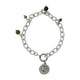 Zilveren Schakelarmband met Moss Agate kralen - My Bendel