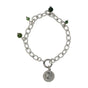 Zilveren Schakelarmband met Moss Agate kralen - My Bendel