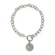 Zilveren Schakelarmband met Munt Hanger - My Bendel