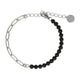 Zilveren Schakelarmband met Onyx Edelstenen - My Bendel
