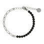 Zilveren Schakelarmband met Onyx Edelstenen - My Bendel