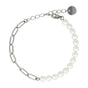 Zilveren Schakelarmband met Parelmoer Edelstenen - My Bendel