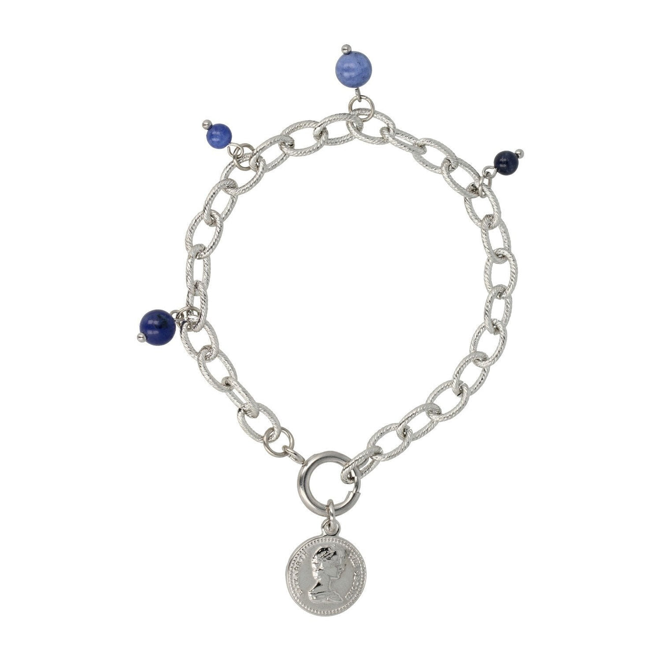 Zilveren Sodalite Schakelarmband - Harmonie & Stijl - My Bendel
