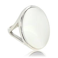 Zilveren statement ring - White Aventurine edelsteen