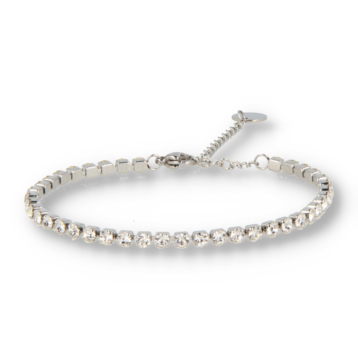 Zilveren Tennisarmband met Witte Zirkonia Stenen - My Bendel