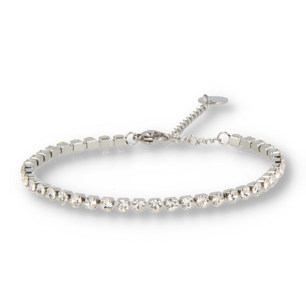 Zilveren Tennisarmband met Witte Zirkonia Stenen - My Bendel