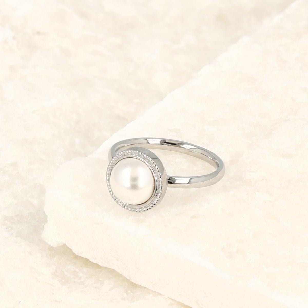 Zilveren vintage ring - Witte parel - Tijdloze elegantie - My Bendel
