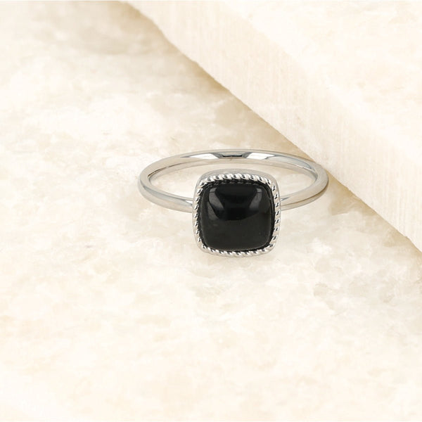 Zilveren zegelring - Onyx edelsteen - Chique en krachtig - My Bendel