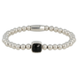 Zilverkleurige Onyx Edelsteen Damesarmband - My Bendel