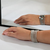 Zilverkleurige Onyx Edelsteen Damesarmband - My Bendel
