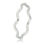 Zilverkleurige wave aanschuifring - speelse Stainless steel ring - My Bendel