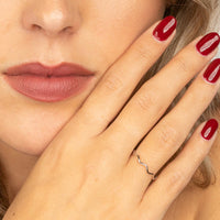 Zilverkleurige wave aanschuifring - speelse Stainless steel ring - My Bendel