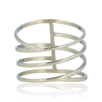 Zilverkleurige wrap ring - Statement ring