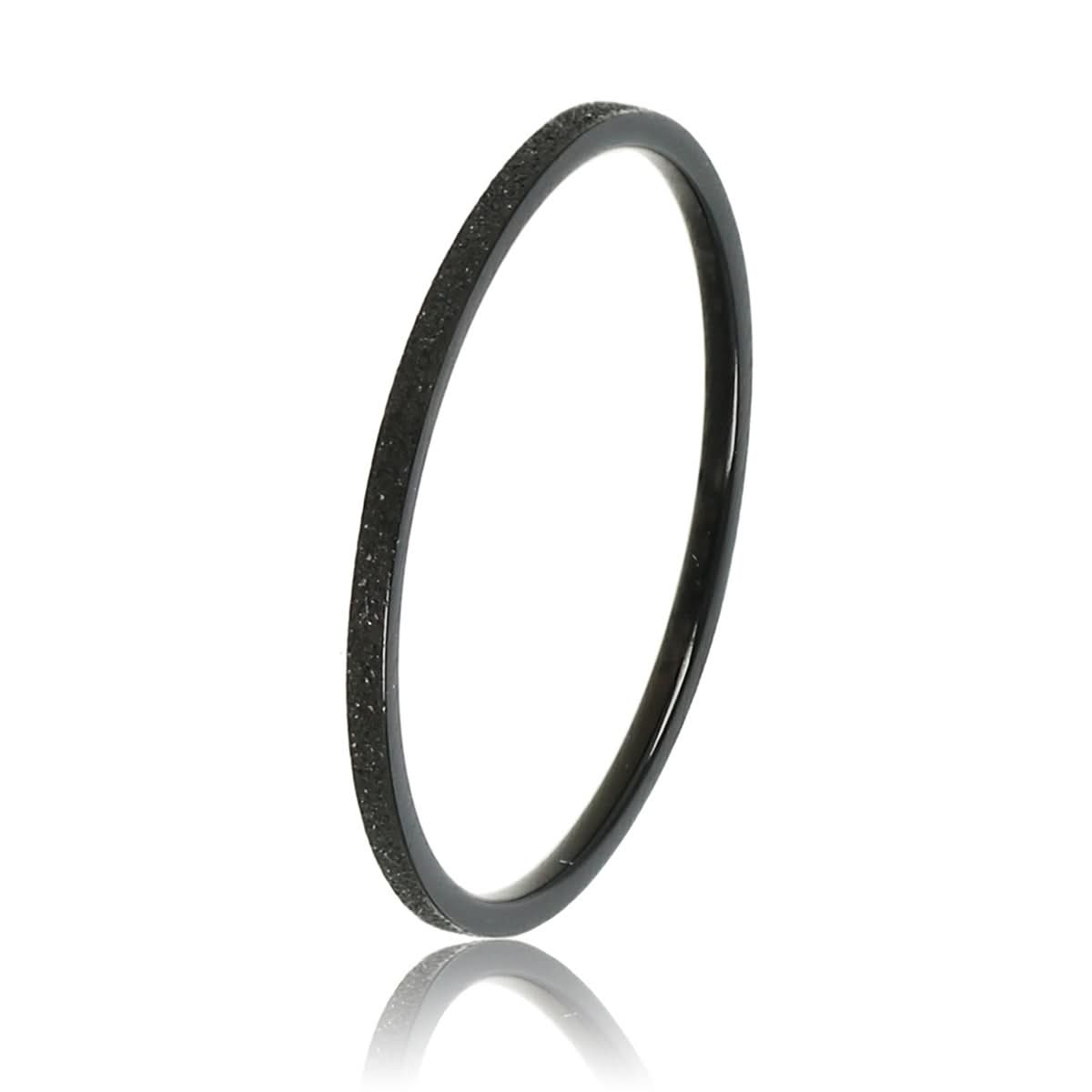 Zwarte aanschuifring - stardust effect - Stainless steel - My Bendel