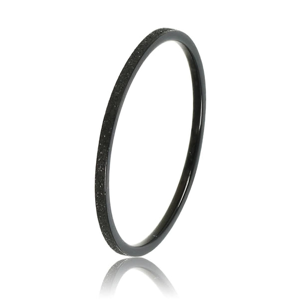 Zwarte aanschuifring - stardust effect - Stainless steel - My Bendel